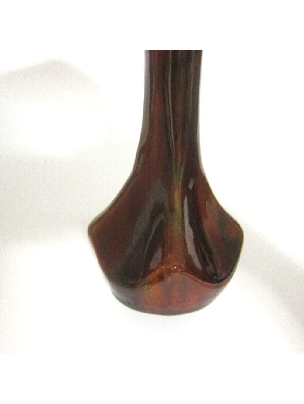 Antique Rockingham Glaze Art Pottery Bud Vase 5.5